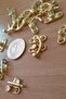 Small Bow Eye Hook Lock Yellow 10 Pieces Box Chest and Lid Clip 20x24 Mm - 3