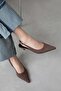 Cuesta Women's Heeled Suede Shoes Brown - 2