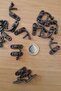 قفل بخطاف على شكل قوس أكسيد متوسط ​​الحجم، 10 قطع، مشبك صندوق وغطاء 28 × 33 مم - 4