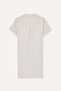 Women's Stone Color A-Form Mini Linen Dress - 6