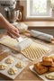 Large Size Lattice Shaped Dough Cutter Roulette Tart Cutting Apparatus