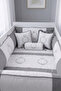Baby Sleeping Set Duvet Cover Set 60X120 Crown Gray - 4