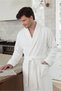 Lara Prestige Series Men's Bathrobe Cream, Oeko Tex Certified 100% Aegean Cotton, Woven 360 Gsm