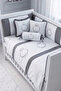 Baby Sleeping Set Duvet Cover Set 60X120 Crown Gray