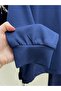 Dariana Kangru Pocketed Tunic with Tightened Skirt Set-Nl678 Navy Blue - 5