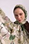شال مهريماه منقوش من جانب واحد - أخضر - 8