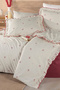 Rosalie Ruffled 100% Cotton Bow Double Duvet Cover Set - Fitted Sheet - 4