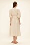 Elastic Waist Lace Detailed Half Sleeve Muslin Dress Beige 9331-E - 6