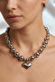 Metalized Top Heart Necklace