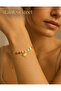 Gold Color Adjustable Sequin Chain Dragonfly Steel Bracelet - 2
