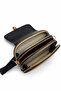 Women's Black-Tan 3-Compartment Covered Leather Detailed Buckle Crossbody & Shoulder Bag with Adjustable Column Strap - 6