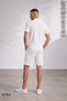 Men's Vorteks Fabric Short Sleeve Zipper Polo Collar T-Shirt and Elastic Waist Tie Shorts Set with Pockets - 5