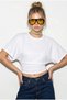 Women's Ecru Drawstring Waist Crew Neck T-Shirt Öt261003 60283996 - 3