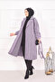 Herringbone Patterned Coat Lilac - 5