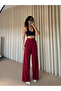 Bel Lastik Palazzo Trousers - Burgundy