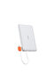 PebbleLink Power Bank With Built-in USB-C Cable,10,000mAh, 22.5W iPhone,Android, White (No-Wireless)