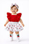 Girl's Red Cherry Pattern Slopet Bandana Cherry Socks Set