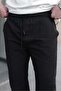 Comfortable Cut Men's Black Trousers with Leg Detail 6532 - 5