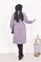 Herringbone Patterned Coat Lilac - 6