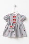 Baby Girl Dress Summer Dress with Bag, Bow Detail, Heart Embroidery, Black - 2