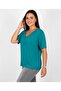 V-Neck Trend Large Size Cotton Fabric Premium T-Shirt - 6