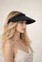 Visor Black Straw Beach Tennis Golf Women's Hat - Stylish Brimmed - 4