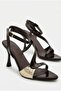 Women's Metallic Silver Design Crocodile Detailed Thin High Heeled Evening Dress Shoes - 3