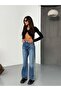 Modern Wide-Leg Jeans with Blue Jean and Leopard Detail - 4