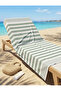 GREEN STRIPED LOOKING, BEACH TOWEL 100X190CM