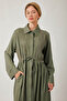 Lace Dress with Hidden Buttons Khaki - 8