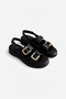 Sierra Black Genuine Leather Sandals - 2