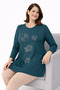 Women's Combed Cotton Tunic for Middle-Aged and Older Mothers 4745 - 5