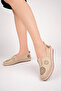 Genuine Leather New Beige Women's Leather Ballerinas Dp16-0065 - 3