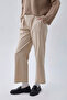 Belted Pleated Detail Trousers Stone - 2