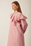 Asymmetrical Flounce Dress Pink - 3