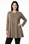 Women's Combed Cotton Tunic for Middle Age and Above Mothers 4743 - 6