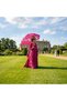 Victorian Style Fuchsia Lace Umbrellas – Decorative Sun Umbrella for Bridal and Engagement - 3