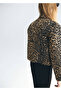 Leopard Print Button Jacket - 4