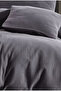 Muslin Single Duvet Cover Set 100% Cotton |   Anthracite - 3