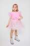 Patterned Tutu Skirt Top and Bottom Set - 6