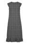 Checkered Textured Gilet Dress 2514-01 Gray - 6