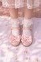 Girls' Stylish Ballet Flats with Bows in Pink Color and Orthopedic Non-Slip Soles