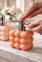 2 Pcs Bubble Glass Liquid Soap Dispensers, 300 ml + 300 ml - Salmon, 9.5X6.5X15 cm - 4