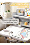 Kids Study Desk & Chair Set, Height-Adjustable Learning Table with Bookshelf, Posture Corr - 7