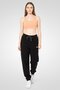 Women Sportswear Fit Embroidered Logo Outdoor Sweatpants, Black - 4