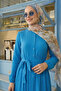 Lemina Belted Dress - Blue - 2