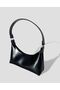 Women's Matte Black Patent Leather Shoulder Bag
