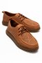 Women's Tan Lace-Up Casual Shoes Comfortable Lightweight Non-Slip Sole