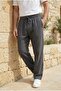 Lightweight and Comfortable Muslin Baggy Men's Trousers - Smoked