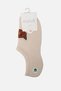 Women's Cotton Single No Show Socks Beige - 2